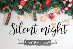 Handwritten Elegance: Silent Night Duo in Branding Projects
