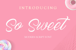 So Sweet: A Modern Script Font for Editorial Design